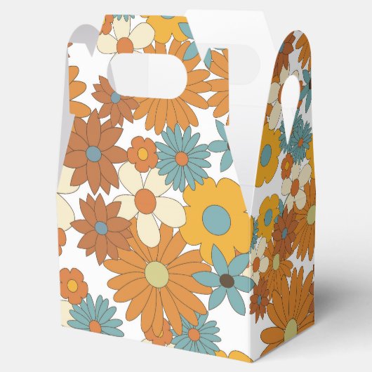 Colorful Retro Flower Pattern Bedankdoosjes (Geopend)