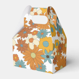 Colorful Retro Flower Pattern Bedankdoosjes