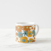 Colorful Retro Flower Pattern Espresso Kop (Voorkant rechts)