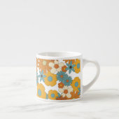 Colorful Retro Flower Pattern Espresso Kop (Rechts)