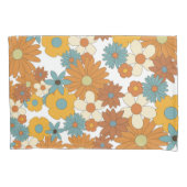Colorful Retro Flower Pattern Kussensloop (Voorkant-Links)