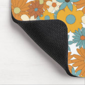 Colorful Retro Flower Pattern Muismat (Hoek)