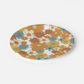 Colorful Retro Flower Pattern Papieren Bordje (Gekanteld)