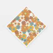 Colorful Retro Flower Pattern Servet (Hoek)