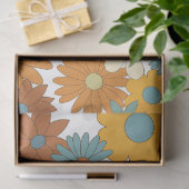 Colorful Retro Flower Pattern Tissuepapier (Geschenk)