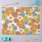 Colorful Retro Flower Pattern Tissuepapier (Craft)