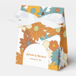 Colorful Retro Flowers 60's 70's Arch Wedding Bedankdoosjes