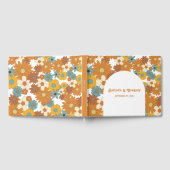 Colorful Retro Flowers 60's 70's Arch Wedding Gastenboek (Volledig)
