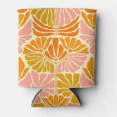 Colorful Retro Flowers Blikjeskoeler (Voorkant)