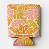 Colorful Retro Flowers Blikjeskoeler (Achterkant)