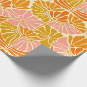 Colorful Retro Flowers Cadeaupapier (Hoek)