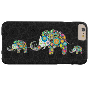 Colorful Retro Flowers Elephant Family Barely There iPhone 6 Plus Hoesje