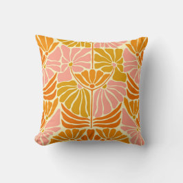 Colorful Retro Flowers Kussen