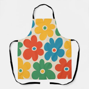 Colorful Retro Flowers Patroon Schort