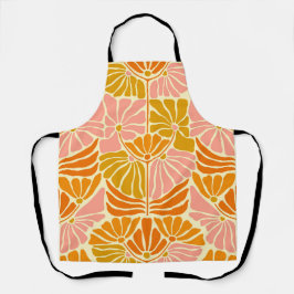 Colorful Retro Flowers Schort