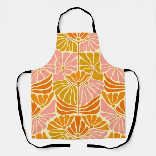 Colorful Retro Flowers Schort (Voorkant)