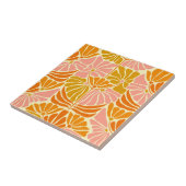 Colorful Retro Flowers Tegeltje (Zijkant)