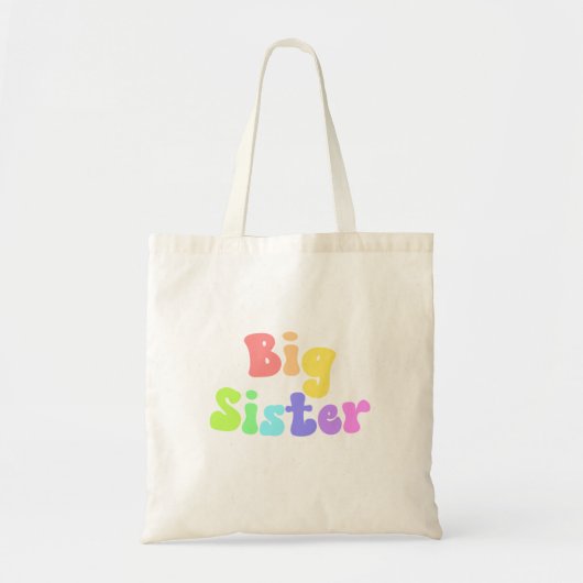 Colorful Retro Font Big Sister Canvas tas (Voorkant)