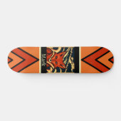Colorful Retro Fox Personalized Skateboard (Horizontaal)