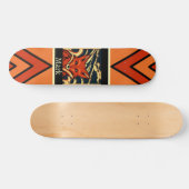 Colorful Retro Fox Personalized Skateboard (Horizontaal)