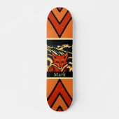 Colorful Retro Fox Personalized Skateboard (Voorkant)