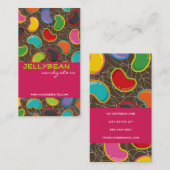 Colorful Retro Fun Jellybeans Pop Visitekaartje (Voorkant / Achterkant)
