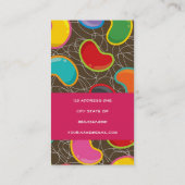 Colorful Retro Fun Jellybeans Pop Visitekaartje (Achterkant)