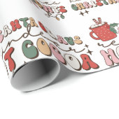 Colorful Retro Fun Kerstmis Cadeaupapier (Rol Hoek)