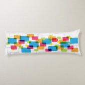 Colorful Retro Geometric Rectangles Pattern Lichaamskussen (Achterkant)