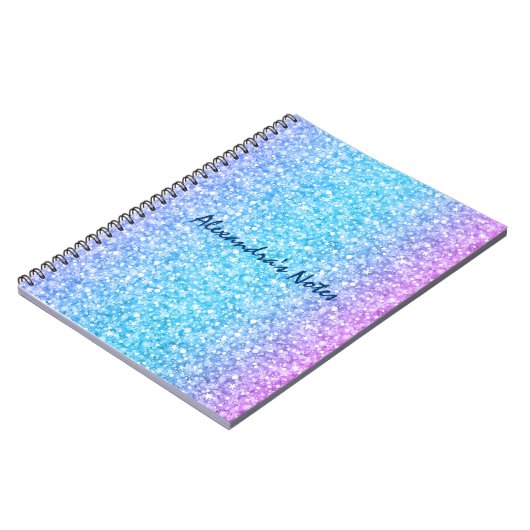 Colorful Retro Glitter en Sparkles 2 Notitieboek (Linkerzijde)