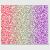Colorful Retro Glitter Patroon Cadeaupapier (Vlak)
