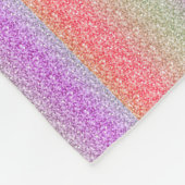 Colorful Retro Glitter Patroon Fleece Deken (Hoek)