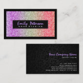 Colorful Retro Glitter Patroon Visitekaartje (Voorkant / Achterkant)