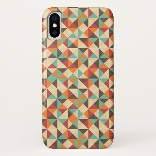 Colorful Retro Grunge Squares Patroon Case-Mate iPhone Case (Achterkant)