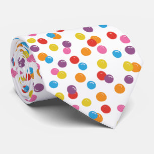 Colorful Retro Gumball Bubble Gum Patroon Stropdas