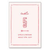Colorful Retro Hand Drawn Modern Wedding Kaart (Achterkant)
