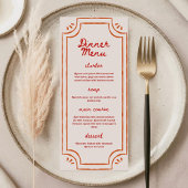 Colorful Retro Hand Written Wedding Flat Menu