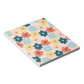 Colorful Retro Hippie Flower Pattern Notitieblok (Schuin)