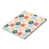 Colorful Retro Hippie Flower Pattern Notitieblok (Linkerzijde)