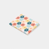 Colorful Retro Hippie Flower Pattern Post-it® Notes (Schuin)