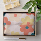 Colorful Retro Hippie Flower Pattern Tissuepapier (Geschenk)