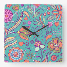 Colorful Retro Hippy Chic Flower Floral
