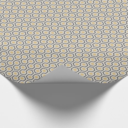 Colorful Retro Honeycomb Grid Patroon Cadeaupapier (Hoek)