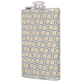 Colorful Retro Honeycomb Grid Patroon Heupfles (Links)