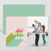 Colorful & Retro Joy-fotokerstkaart Kaart (Voorkant / Achterkant)