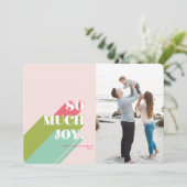 Colorful & Retro Joy-fotokerstkaart Kaart (Staand voorkant)