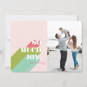 Colorful & Retro Joy-fotokerstkaart Kaart