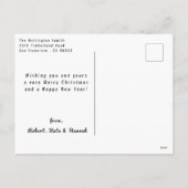 Colorful Retro Kerstcitaat Foto Feestdagenkaart (Achterkant)