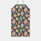 Colorful Retro Kerstfeestdag cider Cadeaulabel (Achterkant)