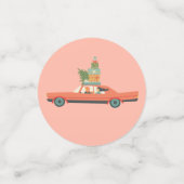 Colorful Retro Kerstfeestdag Confetti (Kleine voorkant)